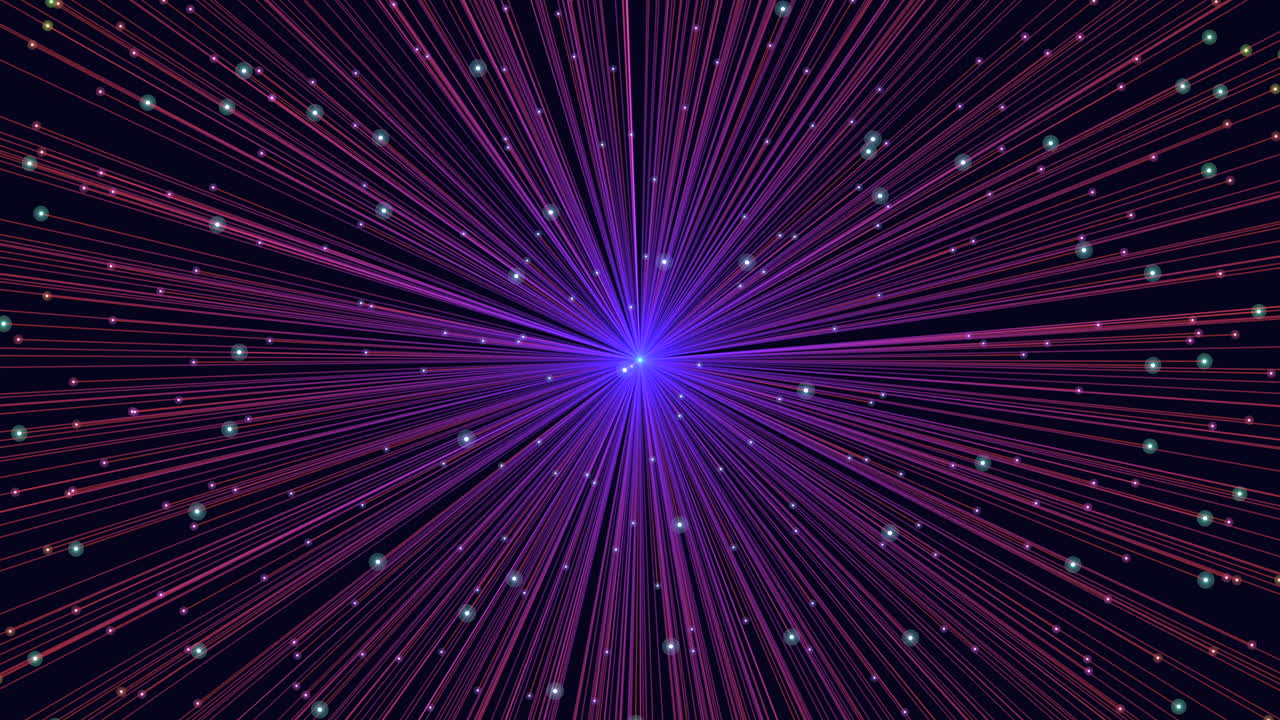 Vibrant purple and blue streak of light against a starry sky, symbolizing a cosmic explosion or energy burst. A dynamic and captivating celestial scene