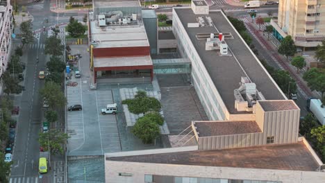 miguel delibes space cultural center alcobendas, spain aerial drone building
