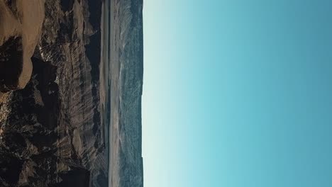 Aerial-Vertical-Shot-Fish-River-Canyon-in-Namibia,-Africa