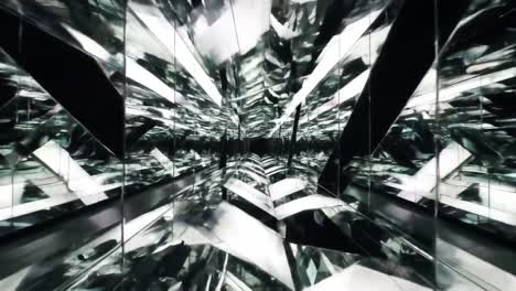 a hypnotic journey through a kaleidoscope of reflections and light: an immersive experience of distorted perspectives and surreal dimensions