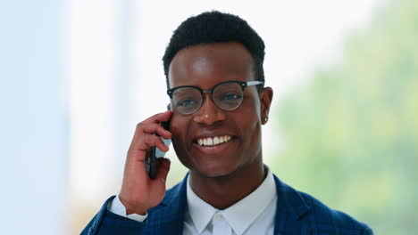 Phone-call,-agreement-and-happy-businessman