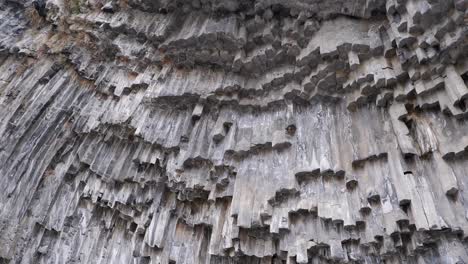 tilt down the symphony of stones basalt column cliff in garni armenia