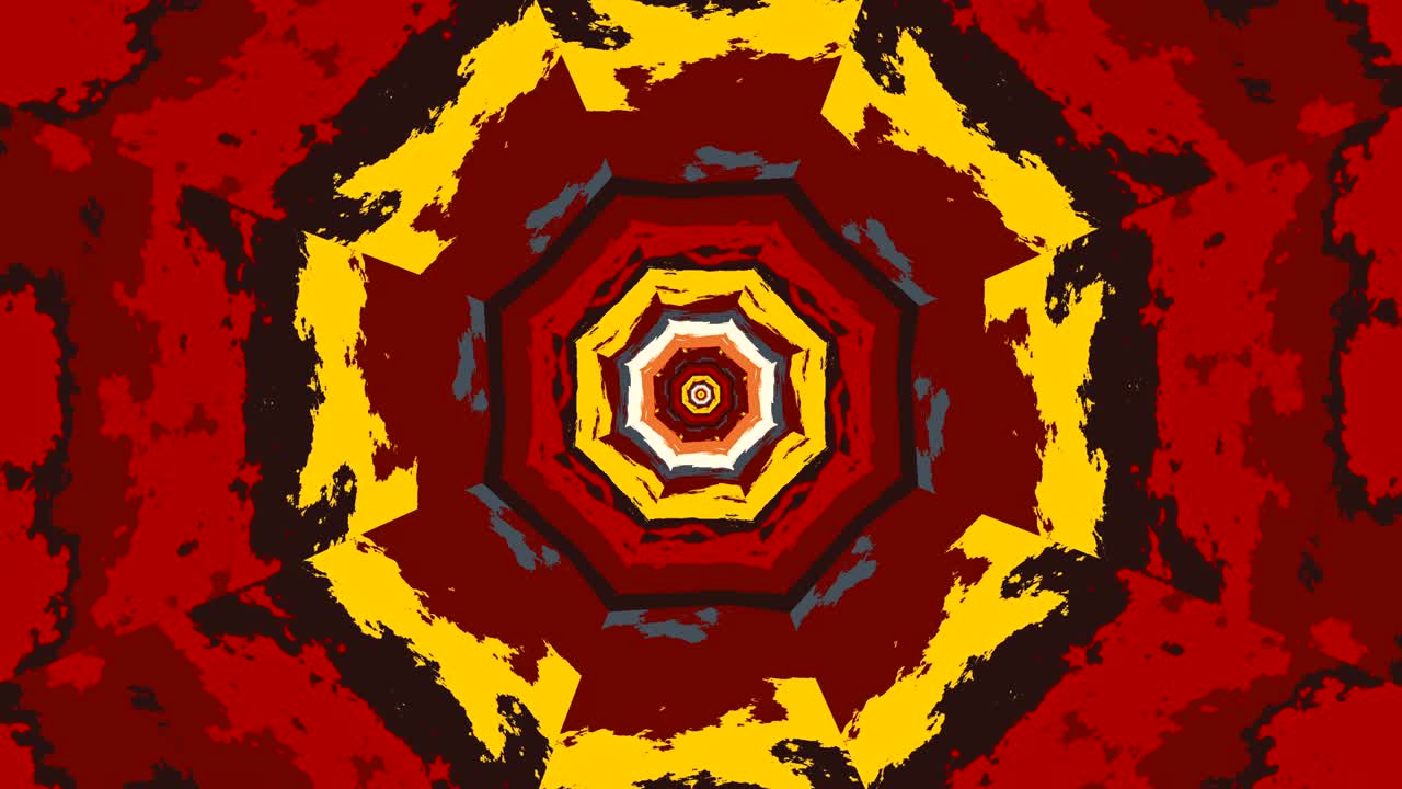 baile de discoteca y fondo de música electrónica. imágenes de bucle sin fisuras. mandala cósmica esotérica.