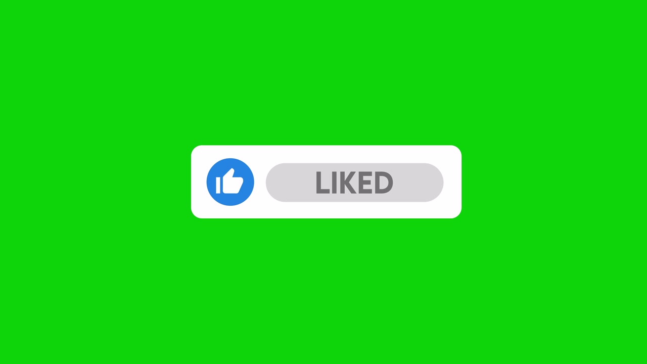Liked button animation on green screen