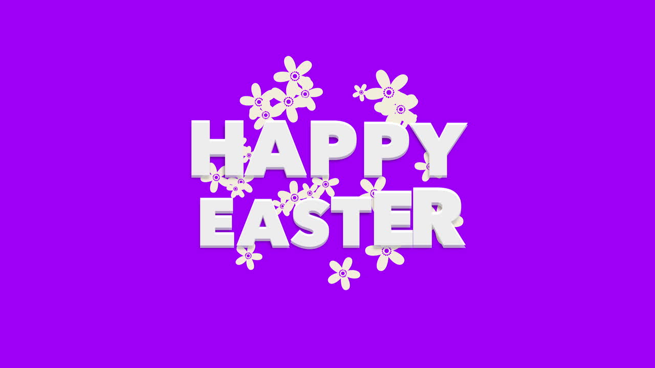 Testo di Buona Pasqua su sfondo viola 2
