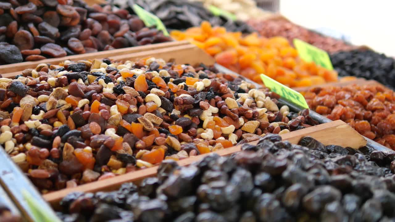 Selection of Dried Fruits and Nuts