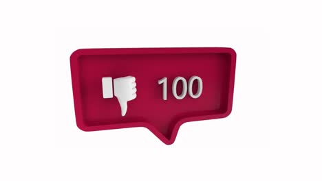 dislike icon with increasing count in social media