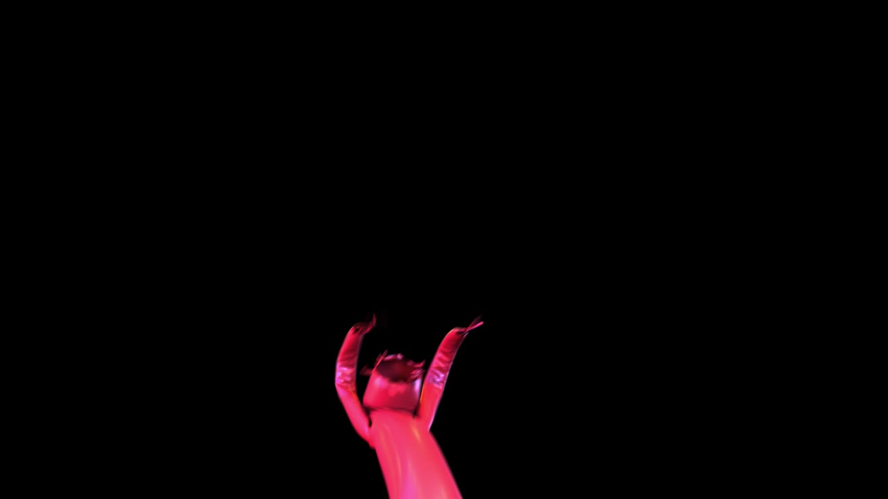 bailarín de aire inflable agitando los brazos en una pantalla verde. renderización 3d con canal alfa incluido