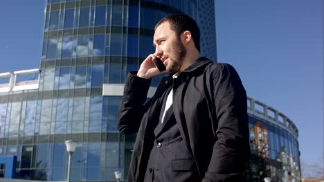 businessman calling on mobile phone