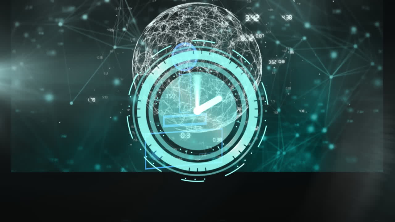 시계와 게임패드 아이콘을 통해 데이터 처리의 애니메이션