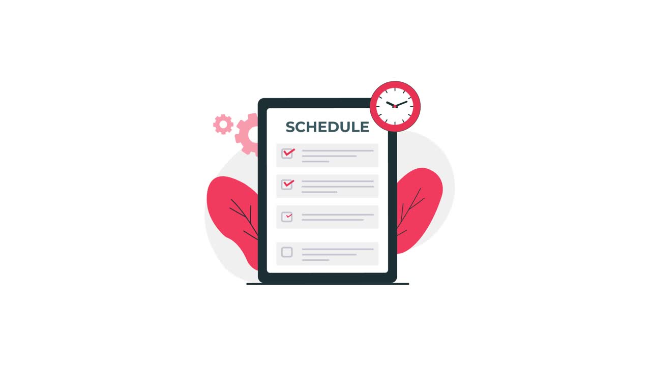 Animated Concept of Digital Schedule and Task Management