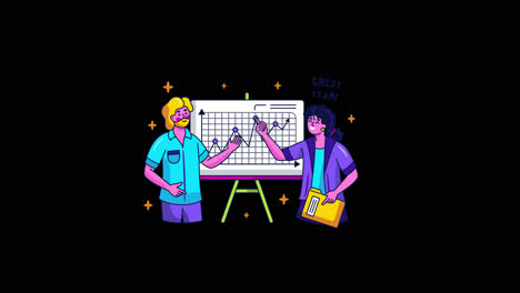 colaboración en equipo y análisis