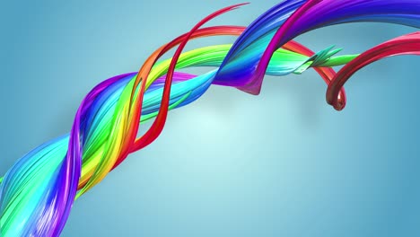 abstract seamless background with multicolored ribbons. rainbow stripes are moving in a circle and twisting. 53