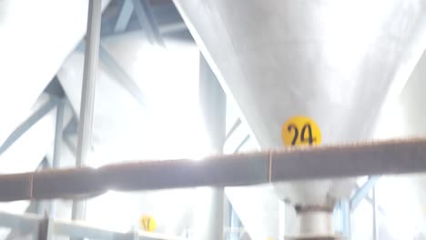 tiles raw materials are dropping in the conveyor line