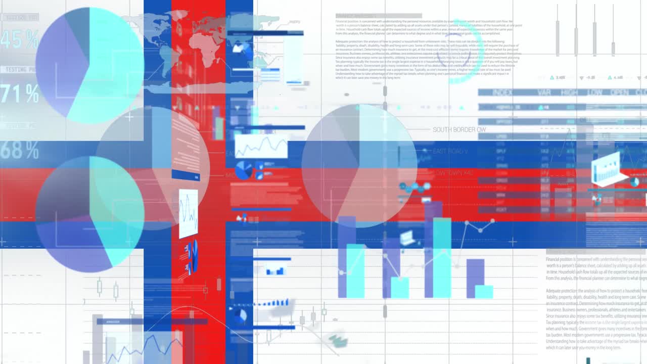animación de la bandera de las islas feroe a través del procesamiento de datos