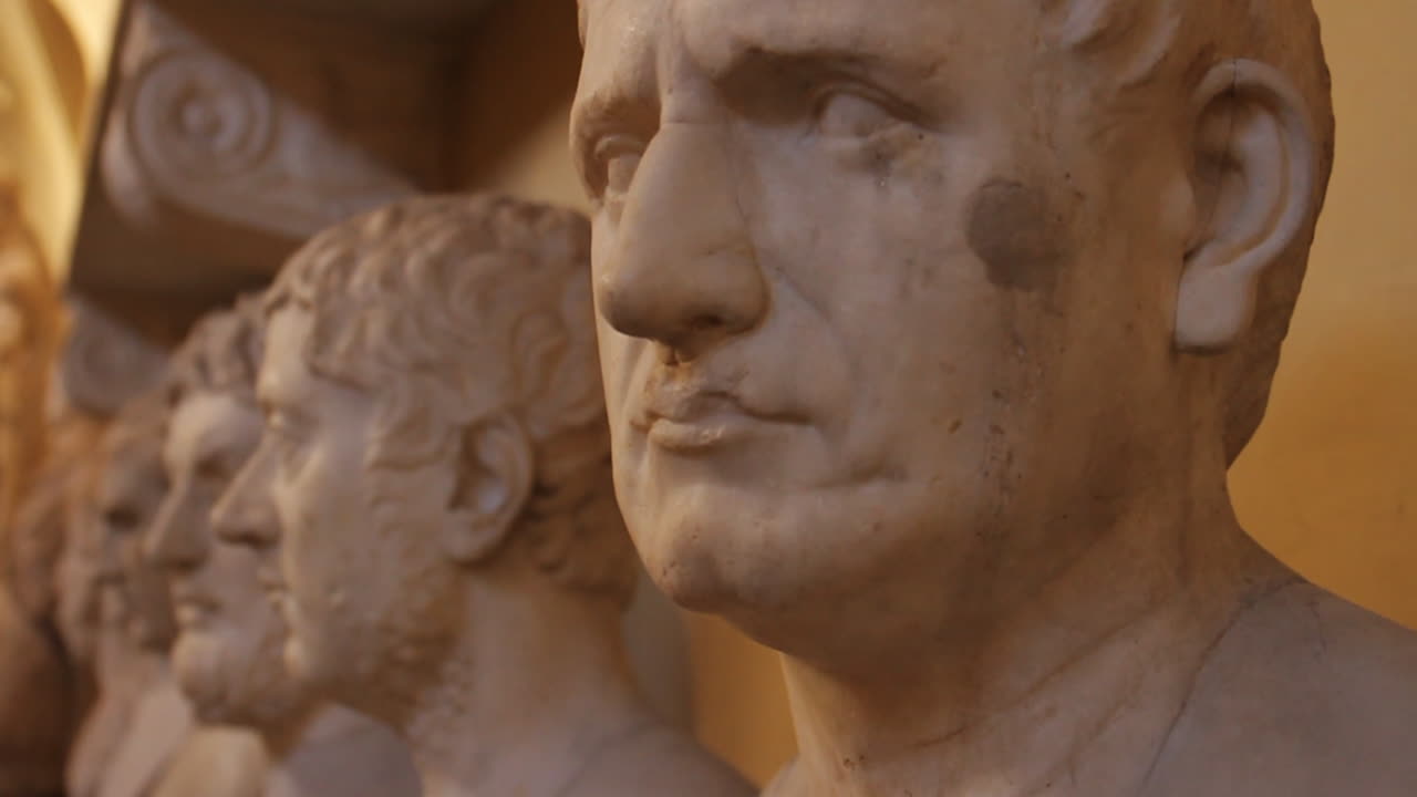 Ancient Roman Busts: A Collection of Marble Sculptures
