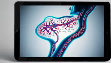3d medical illustration of blood vessels