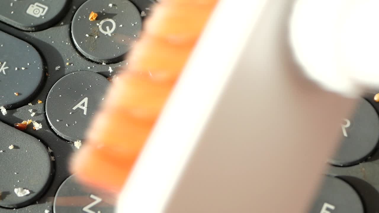 Dirty Keyboard Close-Up