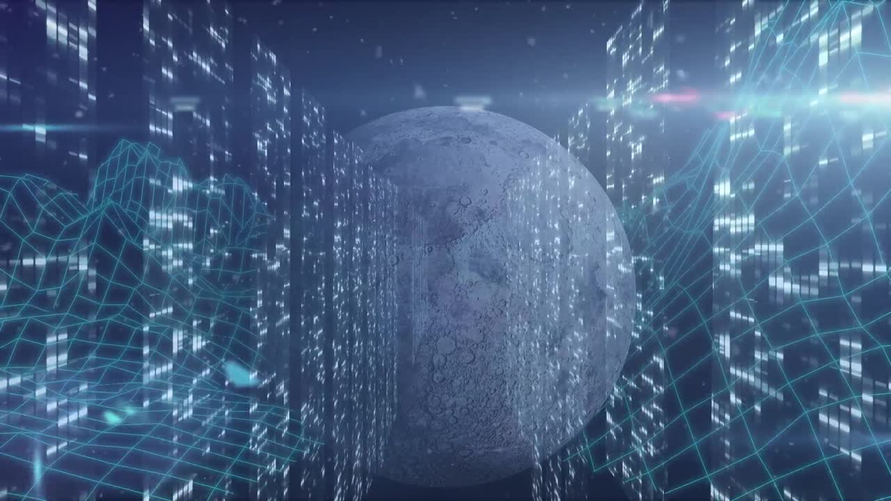 Animation of light spots over globe