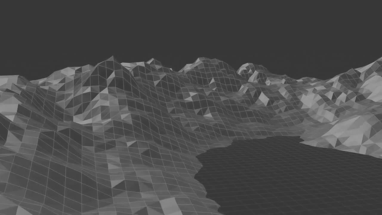 video generado digitalmente de la montaña