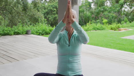 senior woman doing yoga