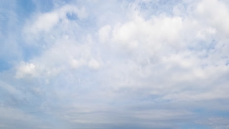 blue skies being covered with light white cloudscape. summer sky with cloudscape formation. timelapse.