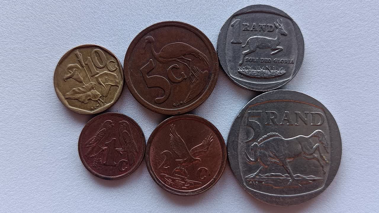 South Africa old Coins in rotation