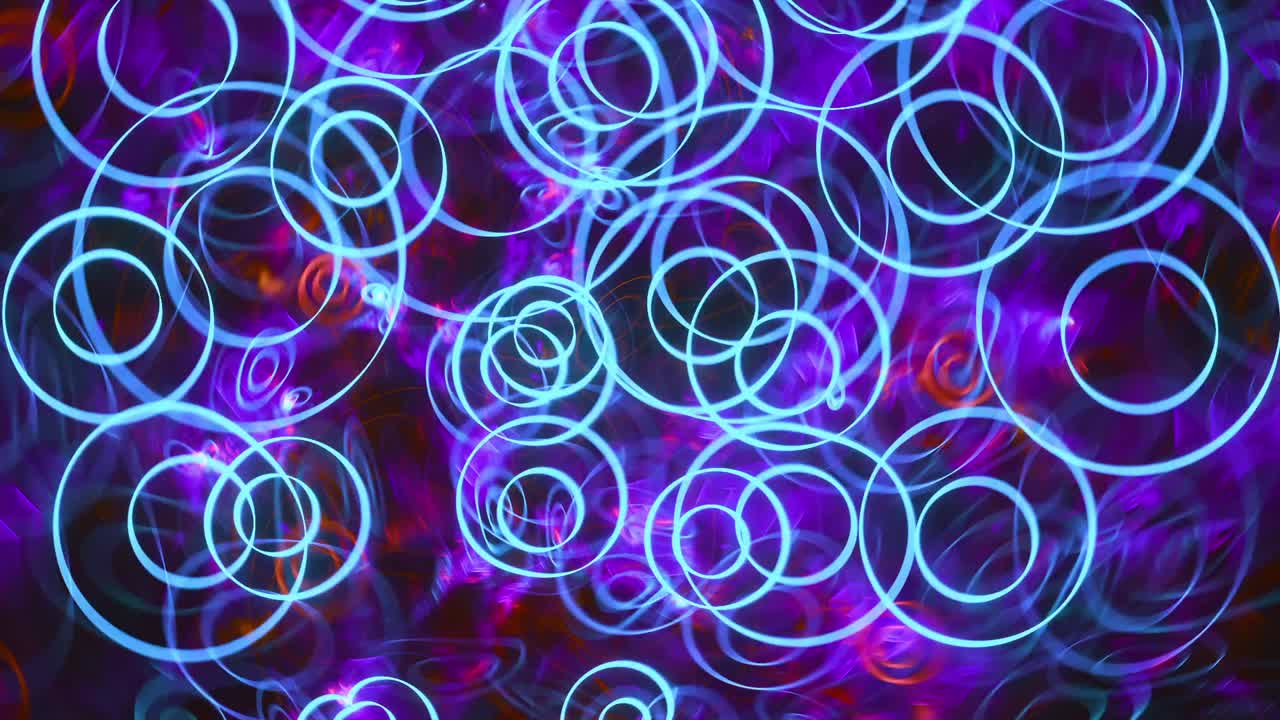 Colorful trippy psychedelic motion blur - circle swirl techno - seamless looping cosmic kaleidoscope, spiritual techno trance background