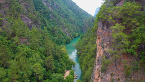 Scenic-aerial-view-of-the-breathtaking-landscape-of-Jabal-Moussa-Biosphere-Reserve,-Lebanon