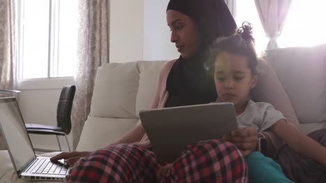 Mother-and-daughter-at-home