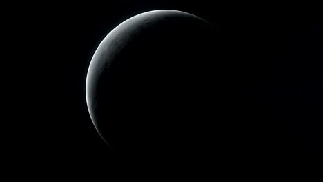 la luna realista, el planeta tierra, el satélite que gira en el espacio profundo, el fondo digital de bucle sin fisuras, la animación en 3d.