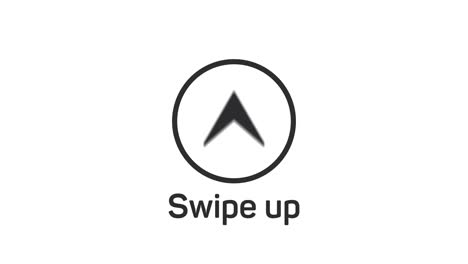 social media swipe up arrows motion graphics animation. alpha channel without background. swipe up animation footage.