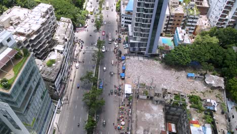 this is a 4k drone video of city road