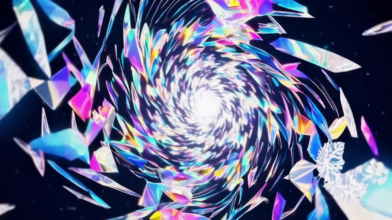 Colorful Abstract Swirling Vortex