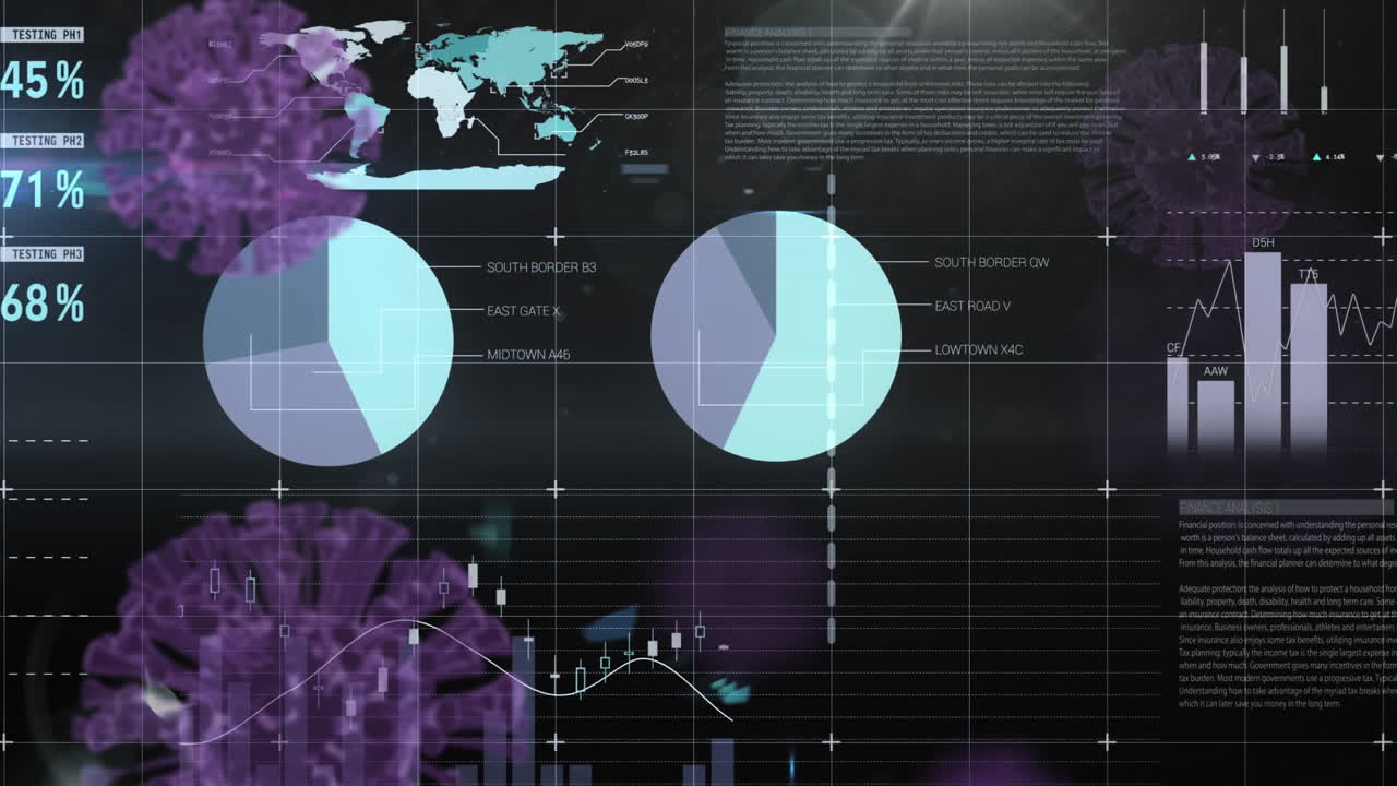 animación del procesamiento de datos y estadísticas sobre el ejercicio de hombres fuertes