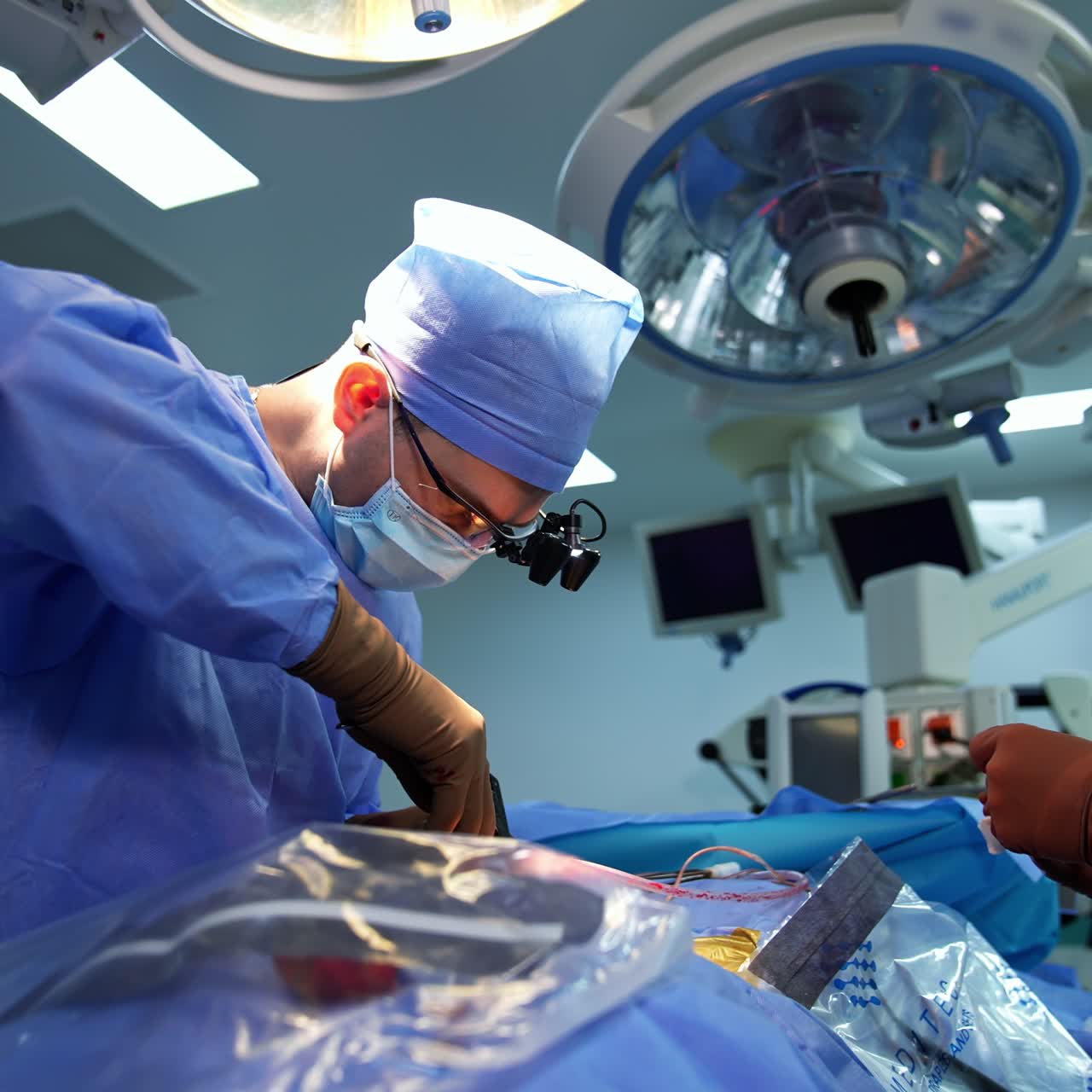 Medical surgery healthcare treatment. Professional surgery room in modern hospital