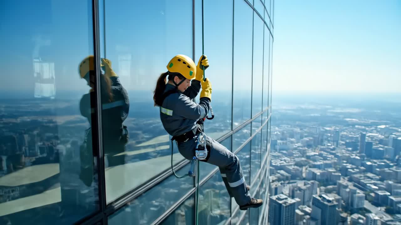 Window Cleaner on Skyscraper