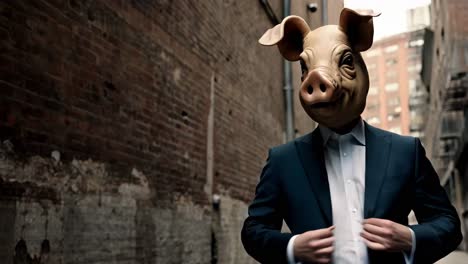 man in a pig mask