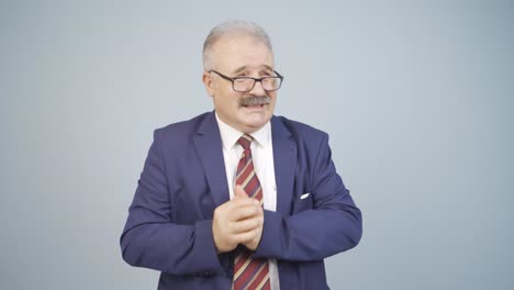 hombre de negocios con ansiedad de negocios.