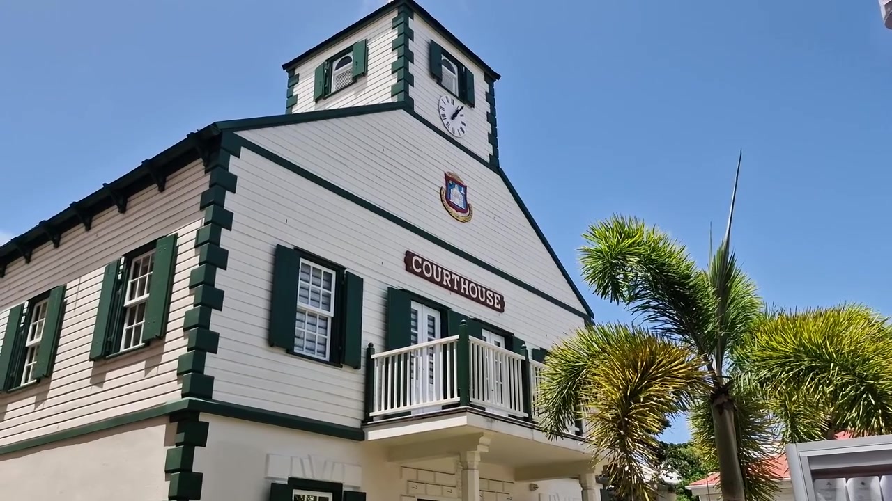Tribunale di Sint Maarten, simbolo dell'isola caraibica e della città di Philipsburg