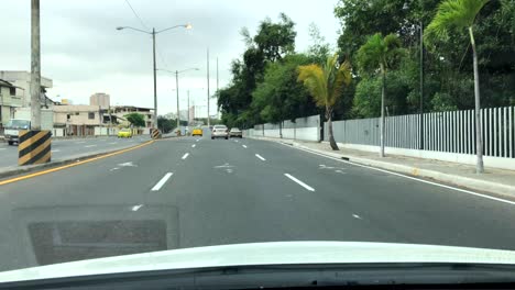 driving in the streets of guayaquil, ecuador