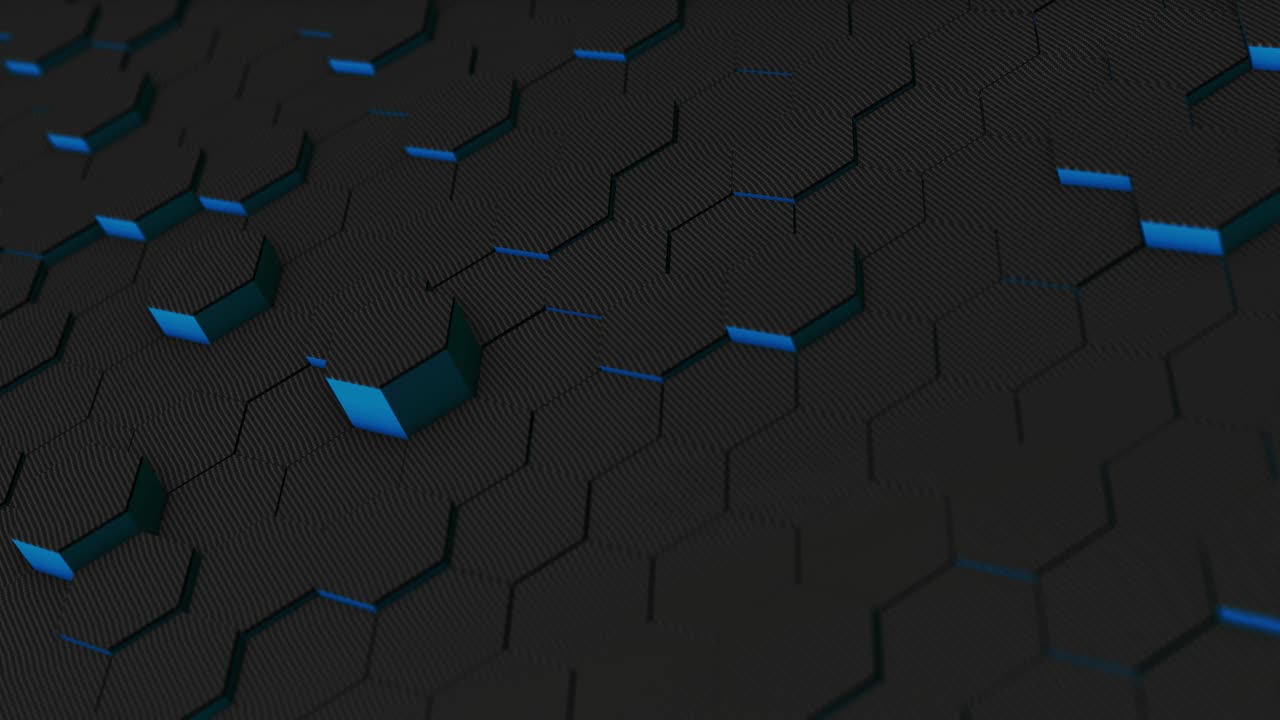 Abstract hexagon animation multicolor pattern 4K smooth concept