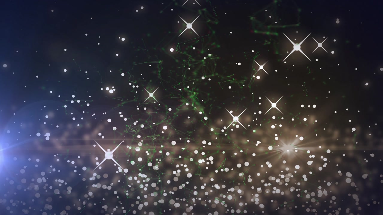 Animation of light spots on black background
