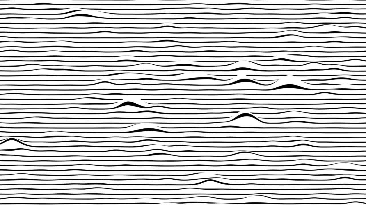 líneas blancas y negras fondo de movimiento horizontal. animación de bucle generada por computadora.