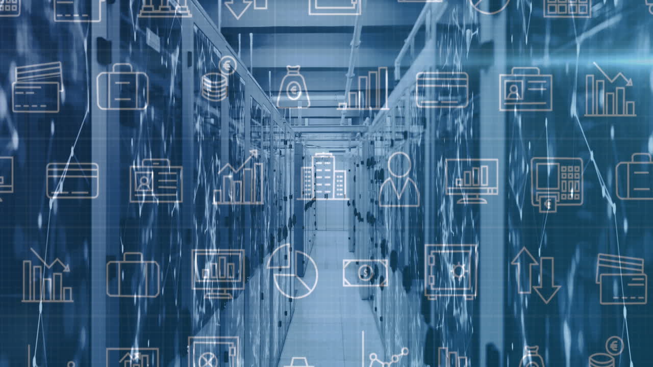 서버  ⁇ 에서 비즈니스 아이콘의 애니메이션