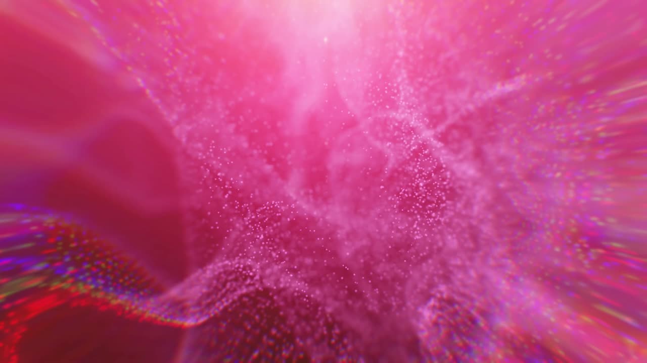 fondo abstracto renderizado en 3d. partículas caóticas con tamaño aleatorio