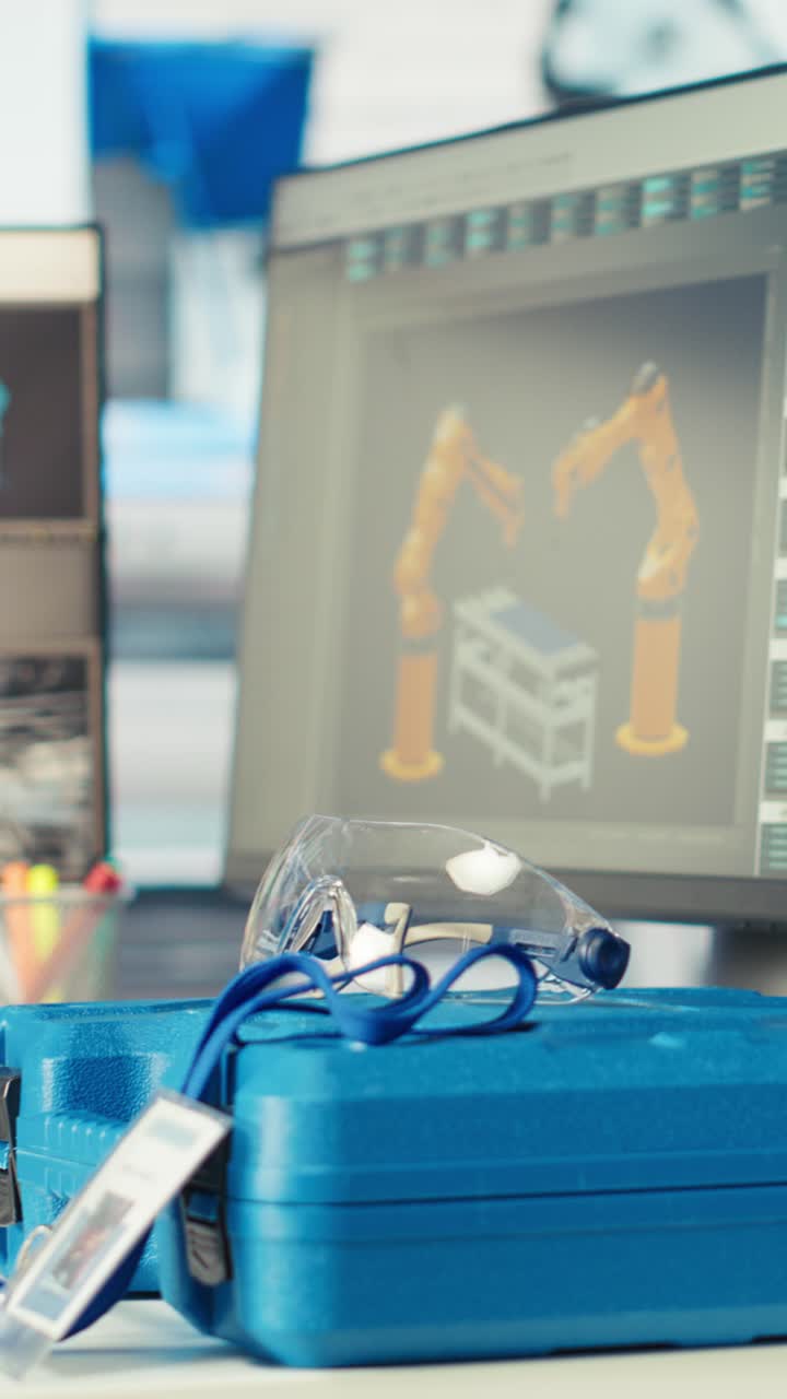 Vertical Video Toolbox In Solar Panels Manufacturing Plant, Close Up