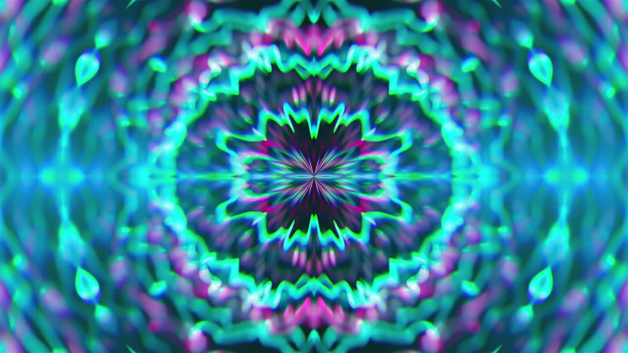 simetría abstracta caleidoscopio como adorno de mandala, fondo de renderización en 3d, generación por computadora