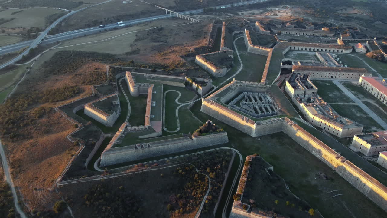 Aerial View of a Historic Star Fort