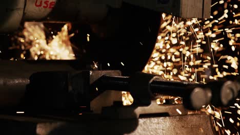 close-up of circular saw machine